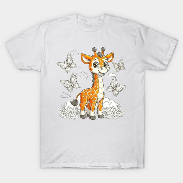 Delightful Giraffe T-Shirt by NayaRara